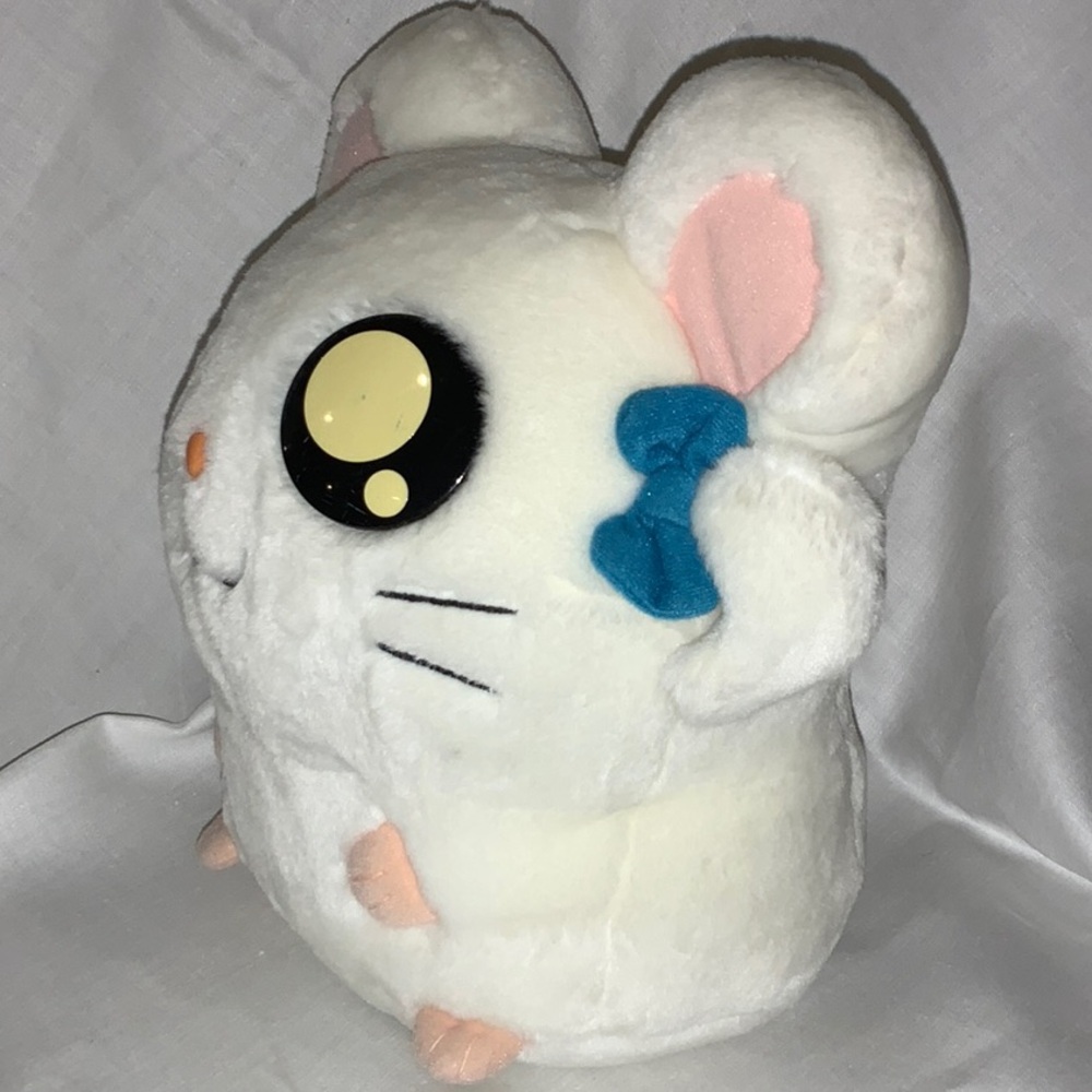 Hamtaro Bijou Ham-Ham Hamster Plush White and Pink 2002 Japanese Manga Anime - Picture 2 of 11